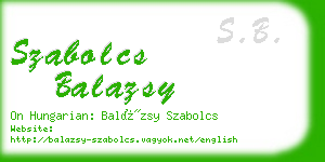 szabolcs balazsy business card